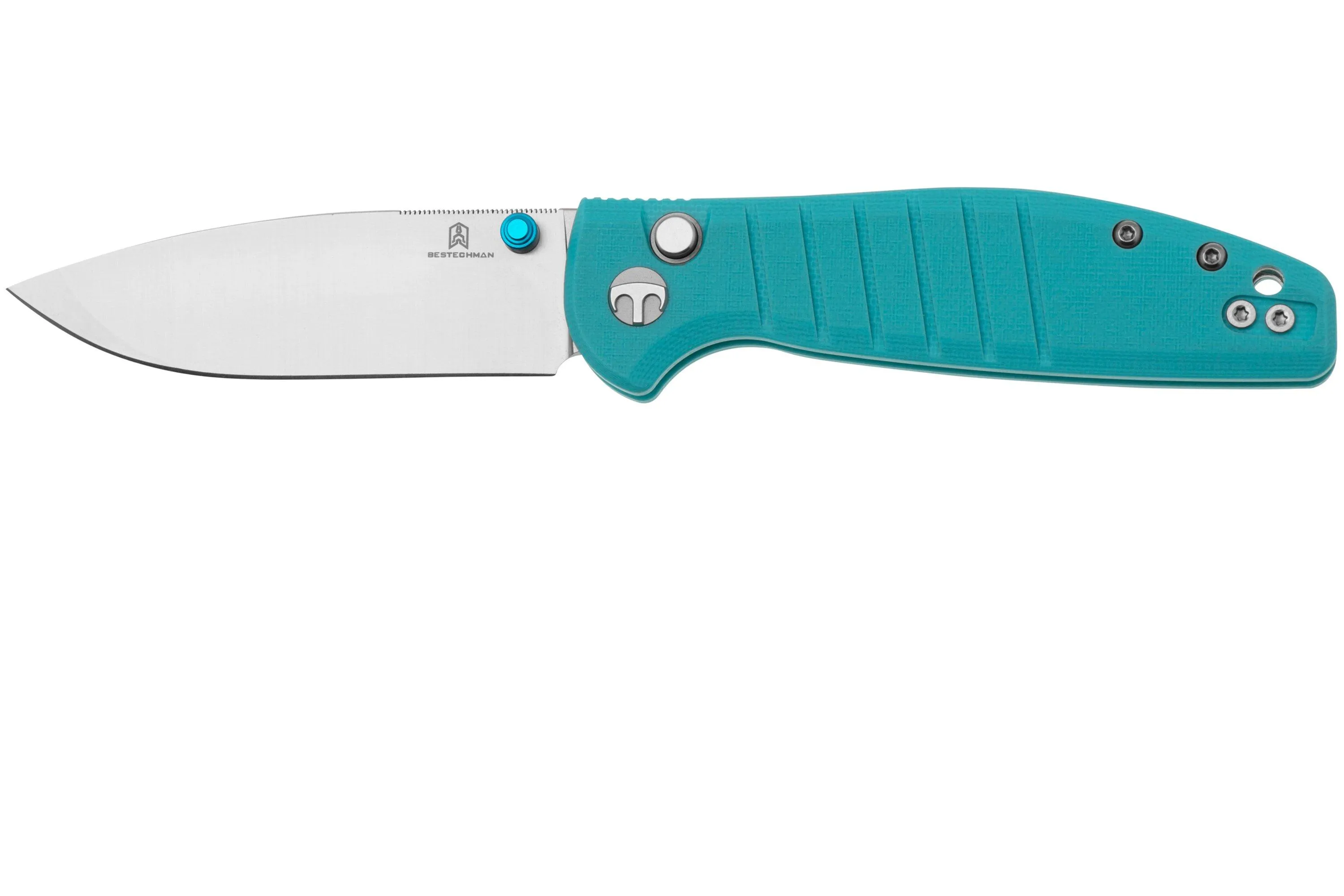 Bestechman Goodboy Jr BMK10B D2, Blue G10 couteau de poche, Keanu design